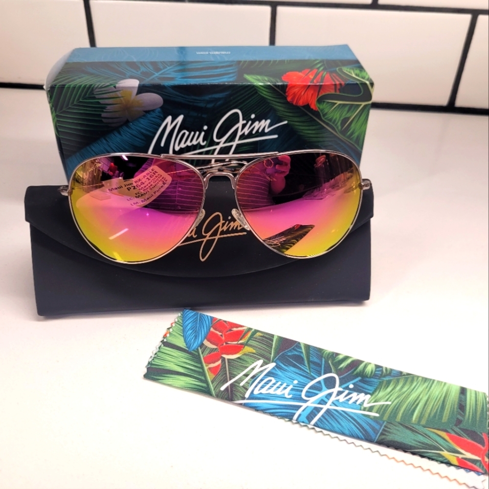 Maui Jim Mavericks Polarized Aviator Sunglasses  NWT